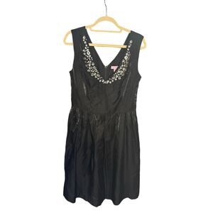 Lilly Pulitzer Black Embellished Cocktail Dress Women's Size 12